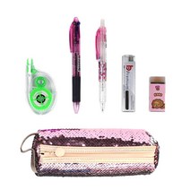 아이윙스 필기구문구세트 스팽글원형봉제필통 IWS 어린이집 유치원 초등학교학원 입학선물 졸업선물, 단품, 단품