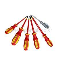 절연 드라이버 6p 세트 십자 일자 기능성 대만산 검전, 1세트