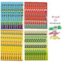 해태제과 신쫄이 24g 사과 10개 + 딸기 10개 + 레몬콜라 10개 + 샤인머스캣 10개 (합40개) + 사은품 크루드캔디 6.5g 3개