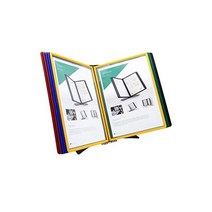 쉽게 로드할 수 있는 레터 크기 포켓 10개가 Tarifold 데스크탑 참조 및 디스플레이 시스템 다양한 색상EZD791