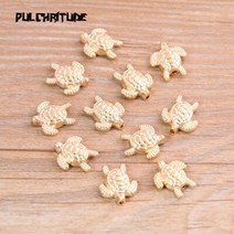 커먼머스크 터틀 톡토기 소라게 렉사 달팽이 14pcs 12*13mm 두 가지 색상 거북이 구슬 스페이서 매력 Diy, 03 KC gold