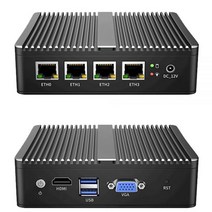 팬리스 미니 PC 인텔 셀러론 ESXI AES-NI J4125 쿼드 코어 4xIntel i225 2.5G LAN 부드러운 라우터 HDMI VGA pfSense 방화벽 기기, No System, UK, 8G DDR4 256G SSD