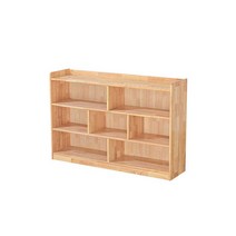 저층 원목교구장 미술 유치원 학원 수납장, 후면패널X 6칸 소나무