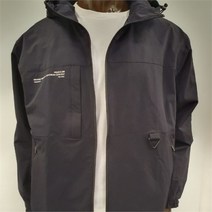 리트머스 SH05 스몰 레터링 절개 오버핏 후드점퍼 LN1JU031