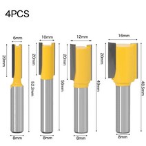 밀링머신 목공 더블 에지 스트레이트 나이프 조각 4 종 커터 트리밍 공작 기계 헤드 8 핸들 Str, 5.4pcs, 5.4pcs