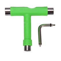 Votono 올인원 스케이트보드 T 툴 및 L 앨런 키 크로스 스크루 드라이버 헤드 범용 (T 그린), T Green