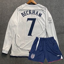 2002 FIFA 월드컵 잉글랜드 호환 셔츠 No.7 베컴 오웬 긴팔 반팔 축구 트레이닝 유니폼