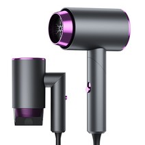 Cooela 접이식 음이온 헤어 드라이기 추천 미니 가벼운 강풍 초강력 모발 손상 없음, 그레이