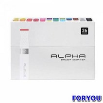 ForU849 알파 브러쉬마카 36색 펜 마카 디자인 일러스트 애니메이션 캘리그라피, 1, 1개