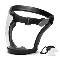 풀페이스커버 할리헬멧 오픈페이스헬멧 카본헬멧 베스파헬멧 풀 페이스 프로텍 마스크 스플래시 방지 커버 투명한 고글 안티 스프레이 주방 실드 보호 바이저, [01] Black