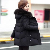 DFMEI 중년 및 노인 다운 패딩 재킷 여성 가을 ​​겨울 코트 짧은 패딩 코트 중간 길이 패딩 재킷