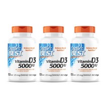 Doctors Best 비타민 D3 5000 IU, 360정, 3개