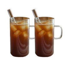 카페 내열 유리 머그컵 네스프레소 버츄오 유리컵, 650ml 2개x1세트