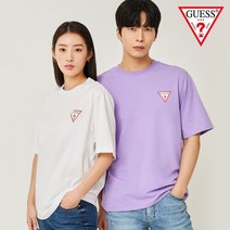 게스진 [게스] 유니 미니삼각 세미오버핏 반팔티(MN2K9465)