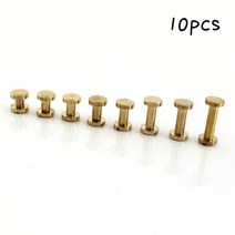 10pcs 솔리드 브래스 바인딩 시카고 나사 네일 스터드 리벳 사진 앨범 가죽 공예 벨트 지갑 패스너 10/8mm, 09 10x8