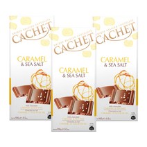까쉐 카라멜 앤 씨솔트 초콜릿, 3개입, 100g
