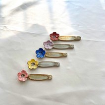 이천 도자기 꽃 수저 받침 핸드메이드 숟가락 젓가락 받침대 세트 5color, 핑크