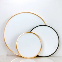 CAICHEN 보석십자수 원형액자 프레임세트 비즈 큐빅 캔버스 십자수틀 유리포함, 골드 50cm