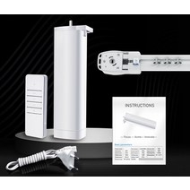 Loonas 숏 3rd G RF433Mhz 원격 제어 커튼 모터 트랙 처마 장식 홈 전기 엔진 사용자 정의 길이 지원 스마트 없음
