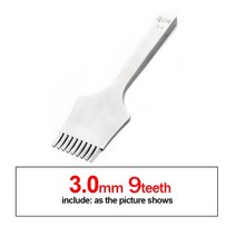 가죽펀칭기 벨트구멍뚫기 핸드메이드 가죽 공예 구멍 펀치 홈 재봉 펀칭 레이싱 스티칭 2.7mm 3.0mm 2, 07 3.0mm 9teeth
