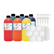 교육기관 추천! 감성물감 팔레트 세트 1000ml 대용량 핑거페인트 원색물감 물감놀이 미술놀이 촉감놀이, [감성1000(6색)+꽃잎(10개)+디스펜서(6개)]