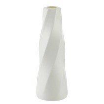 퍼스트 홈 데코레이션 세라믹 꽃병 깨지지 않는 내구성 있는 모던 심플한 장식 말린 흐름을, White