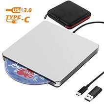DVD 드라이브 외장 USB3.0 Type-C 슬롯 인 CD 드라이브 슬림 CDDVD 버너 플레이어 읽기쓰기 DVD±RW CD-RW 대응 노트북 Mac MacBook Air Pro Windows OS 고속 조용한 알루미늄 합금 제조