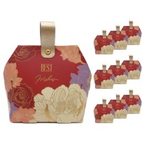 가죽 구디백 양말 답례품 고급 포장 가방 10개, 와인10개