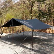 페레그리너 암막 블랙코팅 렉타타프 풀세트 내수압10 000mm이상 슬라이드폴대적용 국산 캠핑타프