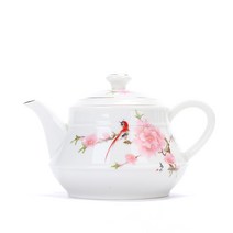 Zhijing 세라믹 주전자 레스토랑 도자기 차 냄비 중국 쿵푸 Drinkware 찻 주전자(White), 1000ml, 하얀색