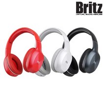 브리츠 W800BT Qplus 유무선 겸용 블루투스 헤드폰, 레드