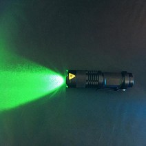 초강력 LED후레쉬 낚시 캠핑용 등산 손전등 d5 led 670nm 레드 빔 라이트 빔, 초록