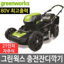 그린웍스 80V 자주식 제초기 잔디깍는기계 잔디깍기, 03 2Ah일반형배터리 2개/고속충전기