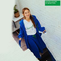 베네통 로브형 후드 롱 점퍼 BAJP05041 BL