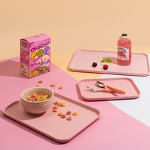 코지테이블 제로웨이스트 사각 친환경 다용도 쟁반 트레이 S, 핑크