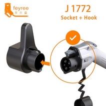 떡밥 투척기 Feyree-EV 충전기 홀더 홀스터 독 자동차용 타입 J1772 커넥터 케이블 추가 보호 선도 월, [01] Type1, 01 type1 j1772