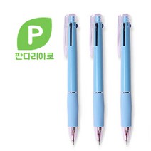 판다리아로 국산 불투명 니들3색볼펜, 5개입, 하늘색