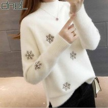드넬 눈꽃 눈송이니트DWK23452A
