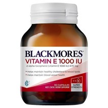 Blackmores Vitamin E 1000IU Cholesterol 블랙모어스 비타민 E 1000IU 콜레스테롤 헬스 30 정