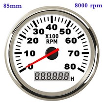 타코메타 타코미터 RPM 게이지 속도 측정기 뜨거운 판매 보트 tacho 시간 자동차, 8000rpm ws