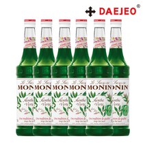모닌 그린민트시럽1000ml x6개 스무디 허브시럽 박하, 6개, 1000ml