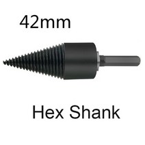 철판절단기 샤링기 절곡기 전동 작두 전단기 장작 스플리터 31mm42mm 장작 스플리터 기계 드릴 우드 콘 리머 펀치 드라이버 장작 드릴 비트 우드 컷 용품, 5-검은색