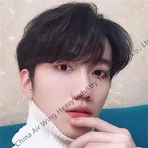 남자 가발 핑크색 베이지 화이트 검정색 연갈색 다크 브라운 할머니 먼지 6컬러, 1개