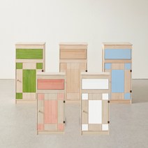 엘린까사 원목 더스트박스 대형 인테리어 휴지통 분리수거함 다용도 수납정리함 5color, 핑크, 1개