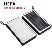 헤파 전용 호환 2PCS 에어컨 교체 캐빈 필터 활성탄 키트 Tesla Model 3 Air-Filter HEPA With CN95 테슬, 한개옵션0