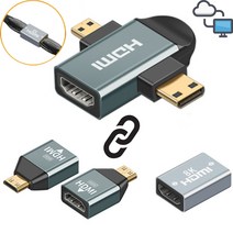 HDMI 젠더 변환 hdml 마이크로 micro 미니 잰더 연장 DP MINI 변환기 모니터 더미 to, DP 연장젠더