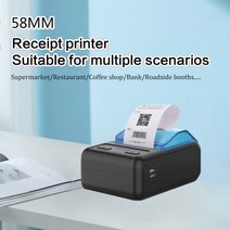 이정표 무선 미니 감열 휴대용 영수증 프린터 BT 58mm 휴대폰 안드로이드 POS PC 포켓 102103, 블루_유럽 연합
