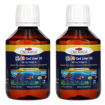 오솔로메가 노르웨이산 키즈 코드리버오일 딸기 480mg 200ml 2개