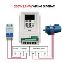 4KW 인버터 2hp3hp인버터 속도 컨버터 15KW 변환기 제어 VFD 22KW 주파수 220V 드라이브 단상 스핀들, 05=AT1-0750X 0.75KW