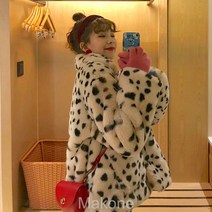 Makone털자켓 짧은 모피 재킷 롱 털자켓모조 가죽 호피 무늬 털 외투 가죽 일체 외투 여자 겨울 쿨 스타일 여자